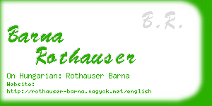 barna rothauser business card